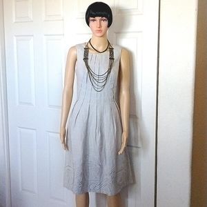 Etcetera linen pleated dress